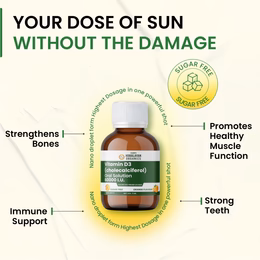 Vlado's Himalayan Organics Vitamin D3 60000 IU Shots | Cholecalciferol Vitamin D3 60000 IU Supplement I Sugar Free I Oral Solution I Vitamin D 60K for Men & Women – 5ml Each bottle - Orange Flavour - (Pack of 8) - Image 5