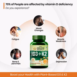 Vlado's Himalayan Organics Vitamin D3 600 IU + K2 as MK7 Supplement | Supports Stronger Immunity & Bone & Heart Health | Healthy Heart For Men And Women - 120 Veg Tablets - Image 3