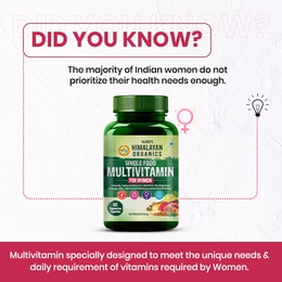 Vlado's Himalayan Organics Whole Food Multivitamin For Women With Vitamin B1, B2, B3, B5, B6, B7, B9, B12, C, D, E, Calcium, Magnesium, Zinc - 60 Veg Capsules - Image 2