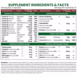 Vlado's Himalayan Organics Whole Food Multivitamin For Women With Vitamin B1, B2, B3, B5, B6, B7, B9, B12, C, D, E, Calcium, Magnesium, Zinc | - 30 Veg Capsules - Image 3