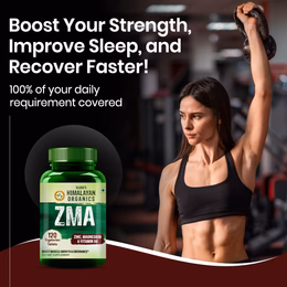 Vlado’s Himalayan Organics ZMA (Zinc Magnesium Aspartate & Vitamin B6) For Men And Women | Nighttime Sports Recovery Supplements | Boost Muscle And Bone Strength | Improve Sleep Quality - 120 Vegetarian Tablets - Image 2