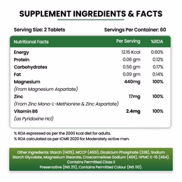 Vlado’s Himalayan Organics ZMA (Zinc Magnesium Aspartate & Vitamin B6) For Men And Women | Nighttime Sports Recovery Supplements | Boost Muscle And Bone Strength | Improve Sleep Quality - 120 Vegetarian Tablets - Image 6